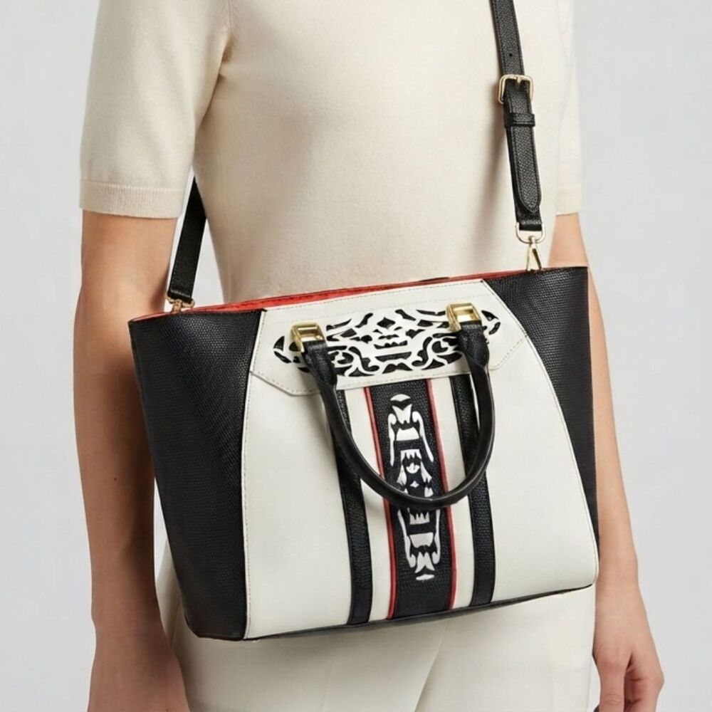 Danielle Nicole Kung Fu Panda Satchel Bag Crossbody Black White Red Collab